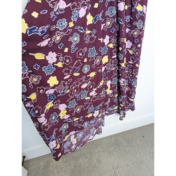 MODCLOTH Gallery Flattery Dress Womens Plus Size 4X Burgandy Floral Maxi Wedding - Picture 7 of 15